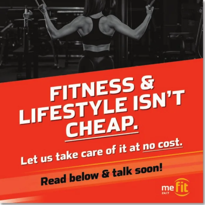 Gym ad: fitness and lifestyle isn’t cheap