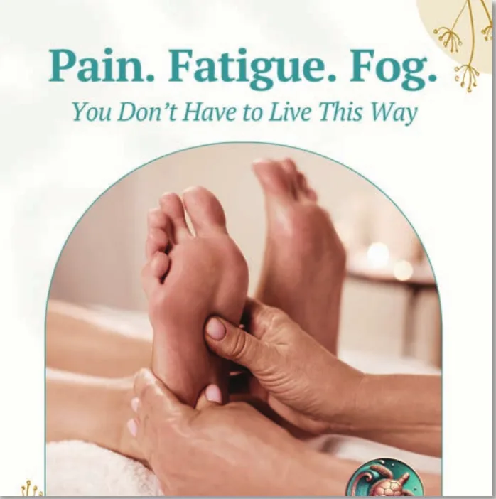 Wellness clinic ad: pain, fatigue and fog